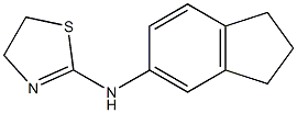 N-(2,3-dihydro-1H-inden-5-yl)-4,5-dihydro-1,3-thiazol-2-amine 구조식 이미지