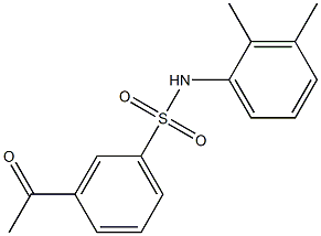 N-(2,3-dimethylphenyl)-3-acetylbenzene-1-sulfonamide 구조식 이미지