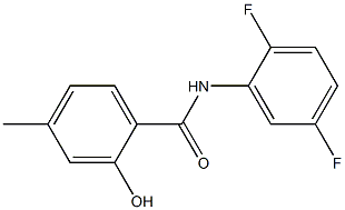 N-(2,5-difluorophenyl)-2-hydroxy-4-methylbenzamide 구조식 이미지