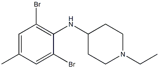 N-(2,6-dibromo-4-methylphenyl)-1-ethylpiperidin-4-amine Structure