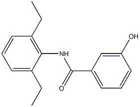 N-(2,6-diethylphenyl)-3-hydroxybenzamide 구조식 이미지