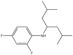 N-(2,6-dimethylheptan-4-yl)-2,4-difluoroaniline 구조식 이미지