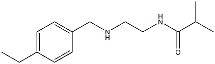 N-(2-{[(4-ethylphenyl)methyl]amino}ethyl)-2-methylpropanamide Structure