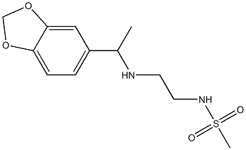 N-(2-{[1-(2H-1,3-benzodioxol-5-yl)ethyl]amino}ethyl)methanesulfonamide 구조식 이미지