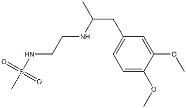 N-(2-{[1-(3,4-dimethoxyphenyl)propan-2-yl]amino}ethyl)methanesulfonamide 구조식 이미지