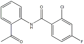N-(2-acetylphenyl)-2-chloro-4-fluorobenzamide 구조식 이미지