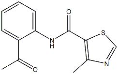 N-(2-acetylphenyl)-4-methyl-1,3-thiazole-5-carboxamide Structure
