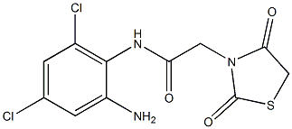 N-(2-amino-4,6-dichlorophenyl)-2-(2,4-dioxo-1,3-thiazolidin-3-yl)acetamide Structure