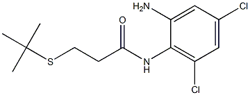 N-(2-amino-4,6-dichlorophenyl)-3-(tert-butylsulfanyl)propanamide Structure