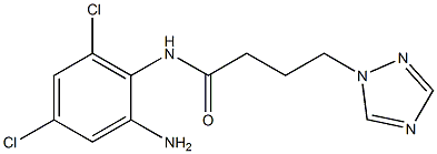 N-(2-amino-4,6-dichlorophenyl)-4-(1H-1,2,4-triazol-1-yl)butanamide 구조식 이미지