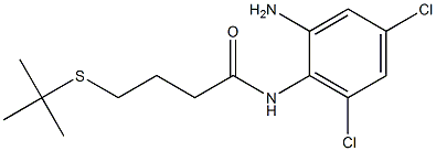 N-(2-amino-4,6-dichlorophenyl)-4-(tert-butylsulfanyl)butanamide 구조식 이미지