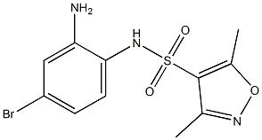 N-(2-amino-4-bromophenyl)-3,5-dimethyl-1,2-oxazole-4-sulfonamide 구조식 이미지