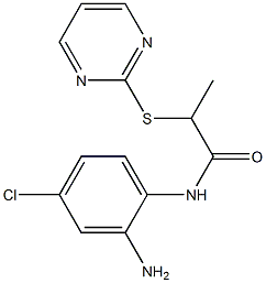 N-(2-amino-4-chlorophenyl)-2-(pyrimidin-2-ylsulfanyl)propanamide 구조식 이미지