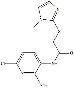 N-(2-amino-4-chlorophenyl)-2-[(1-methyl-1H-imidazol-2-yl)sulfanyl]acetamide 구조식 이미지