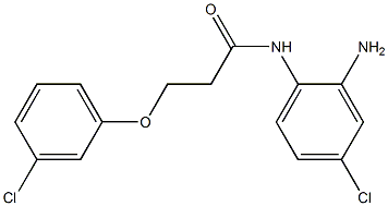 N-(2-amino-4-chlorophenyl)-3-(3-chlorophenoxy)propanamide 구조식 이미지