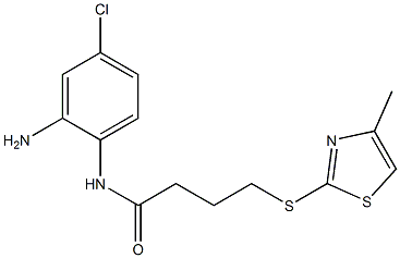 N-(2-amino-4-chlorophenyl)-4-[(4-methyl-1,3-thiazol-2-yl)sulfanyl]butanamide Structure