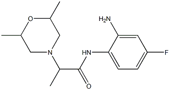 N-(2-amino-4-fluorophenyl)-2-(2,6-dimethylmorpholin-4-yl)propanamide 구조식 이미지