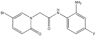 N-(2-amino-4-fluorophenyl)-2-(5-bromo-2-oxo-1,2-dihydropyridin-1-yl)acetamide Structure