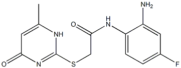N-(2-amino-4-fluorophenyl)-2-[(6-methyl-4-oxo-1,4-dihydropyrimidin-2-yl)sulfanyl]acetamide Structure