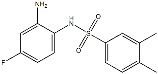 N-(2-amino-4-fluorophenyl)-3,4-dimethylbenzene-1-sulfonamide 구조식 이미지