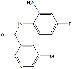 N-(2-amino-4-fluorophenyl)-5-bromopyridine-3-carboxamide 구조식 이미지