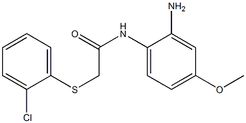 N-(2-amino-4-methoxyphenyl)-2-[(2-chlorophenyl)sulfanyl]acetamide 구조식 이미지