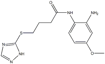 N-(2-amino-4-methoxyphenyl)-4-(1H-1,2,4-triazol-5-ylsulfanyl)butanamide Structure