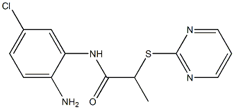 N-(2-amino-5-chlorophenyl)-2-(pyrimidin-2-ylsulfanyl)propanamide 구조식 이미지