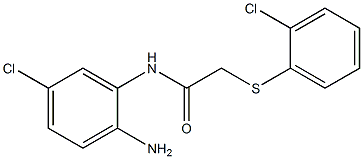 N-(2-amino-5-chlorophenyl)-2-[(2-chlorophenyl)sulfanyl]acetamide 구조식 이미지