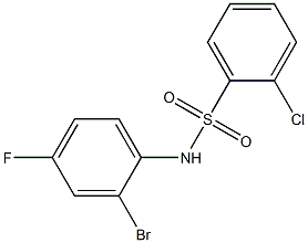 N-(2-bromo-4-fluorophenyl)-2-chlorobenzene-1-sulfonamide 구조식 이미지