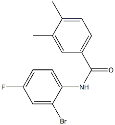 N-(2-bromo-4-fluorophenyl)-3,4-dimethylbenzamide 구조식 이미지
