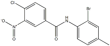 N-(2-bromo-4-methylphenyl)-4-chloro-3-nitrobenzamide 구조식 이미지