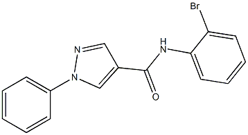 N-(2-bromophenyl)-1-phenyl-1H-pyrazole-4-carboxamide 구조식 이미지