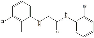 N-(2-bromophenyl)-2-[(3-chloro-2-methylphenyl)amino]acetamide 구조식 이미지
