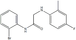 N-(2-bromophenyl)-2-[(4-fluoro-2-methylphenyl)amino]acetamide 구조식 이미지