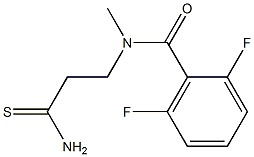 N-(2-carbamothioylethyl)-2,6-difluoro-N-methylbenzamide 구조식 이미지