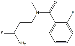 N-(2-carbamothioylethyl)-2-fluoro-N-methylbenzamide 구조식 이미지