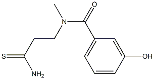 N-(2-carbamothioylethyl)-3-hydroxy-N-methylbenzamide 구조식 이미지