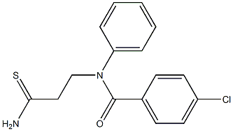 N-(2-carbamothioylethyl)-4-chloro-N-phenylbenzamide 구조식 이미지