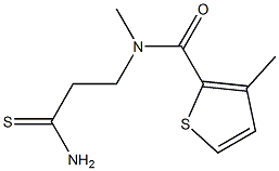 N-(2-carbamothioylethyl)-N,3-dimethylthiophene-2-carboxamide 구조식 이미지