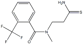 N-(2-carbamothioylethyl)-N-methyl-2-(trifluoromethyl)benzamide 구조식 이미지