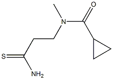 N-(2-carbamothioylethyl)-N-methylcyclopropanecarboxamide 구조식 이미지