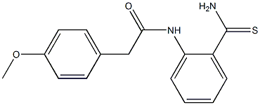 N-(2-carbamothioylphenyl)-2-(4-methoxyphenyl)acetamide 구조식 이미지