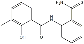 N-(2-carbamothioylphenyl)-2-hydroxy-3-methylbenzamide 구조식 이미지