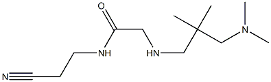 N-(2-cyanoethyl)-2-({2-[(dimethylamino)methyl]-2-methylpropyl}amino)acetamide 구조식 이미지