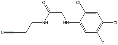 N-(2-cyanoethyl)-2-[(2,4,5-trichlorophenyl)amino]acetamide 구조식 이미지