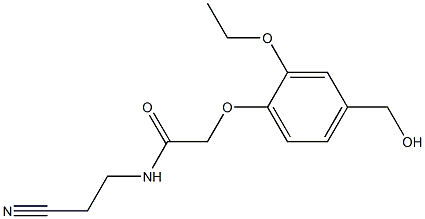 N-(2-cyanoethyl)-2-[2-ethoxy-4-(hydroxymethyl)phenoxy]acetamide 구조식 이미지