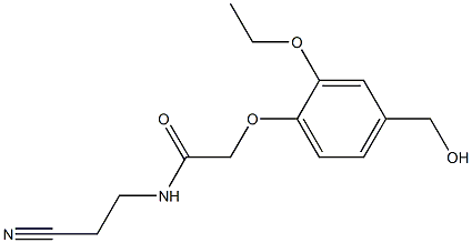 N-(2-cyanoethyl)-2-[2-ethoxy-4-(hydroxymethyl)phenoxy]acetamide Structure