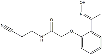 N-(2-cyanoethyl)-2-{2-[(1E)-N-hydroxyethanimidoyl]phenoxy}acetamide Structure