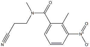 N-(2-cyanoethyl)-N,2-dimethyl-3-nitrobenzamide 구조식 이미지